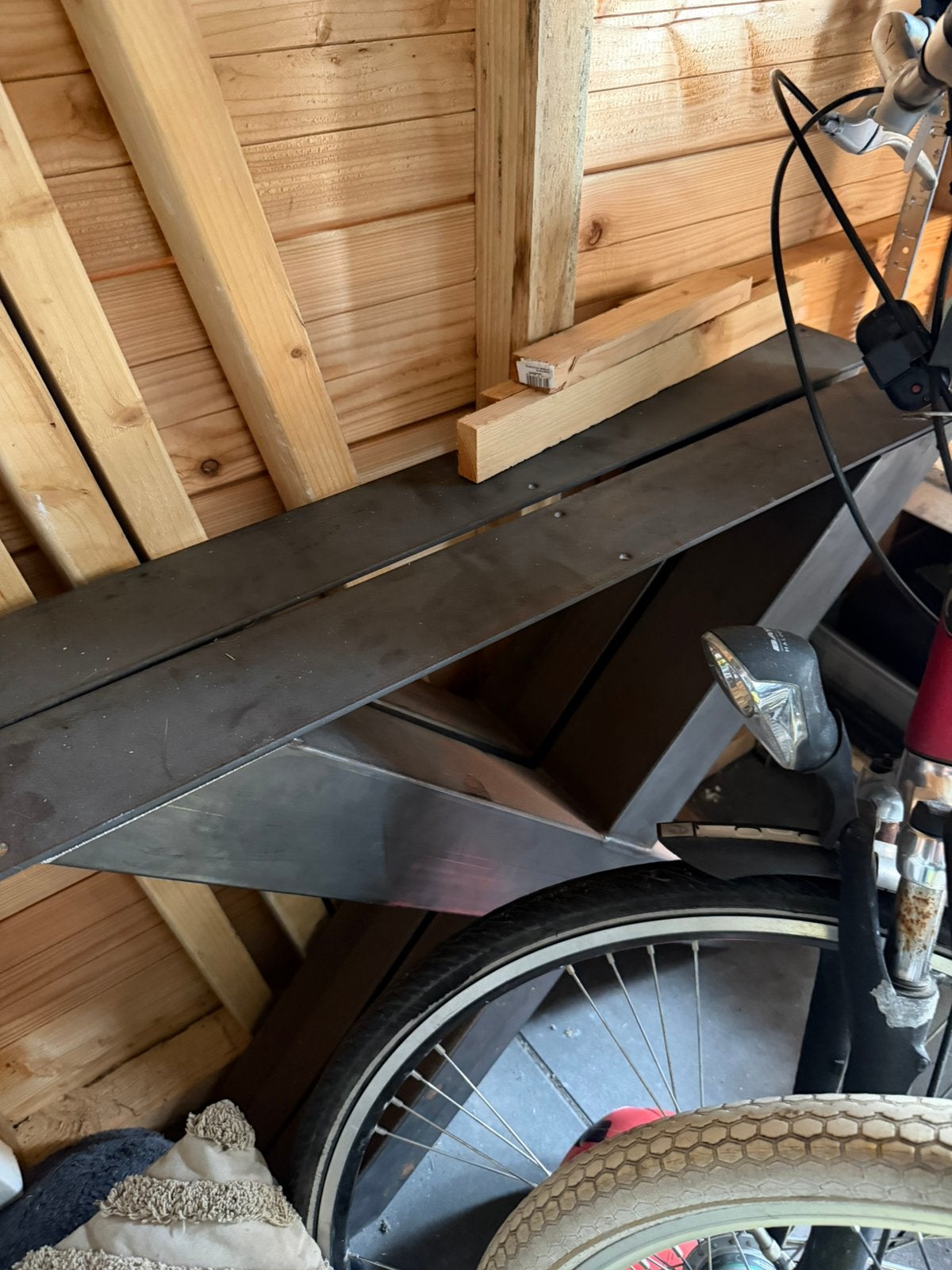 Stalen X-poot (X-poten) voor tuintafel, Huis en Inrichting, Tafelonderdelen, Ophalen, Zo goed als nieuw, Rechthoekig, 50 tot 100 cm