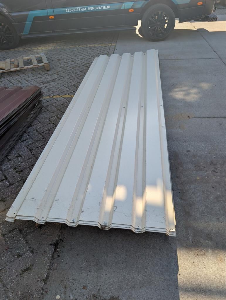 Damwand platen wit/crème en bruin, diverse lengtes, Doe-het-zelf en Verbouw, Platen en Panelen, Ophalen of Verzenden, Gebruikt