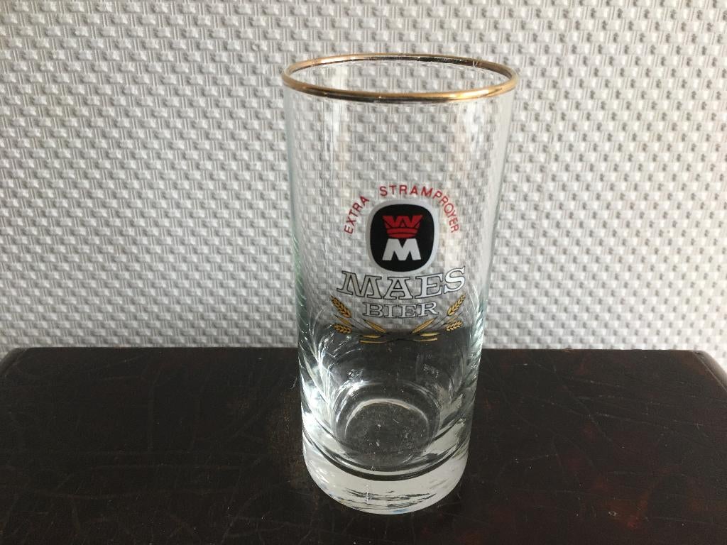 bierglas brouwerij Maes Stramproy extra mooi, Verzenden, Zo goed als nieuw, Glas of Glazen, Overige merken