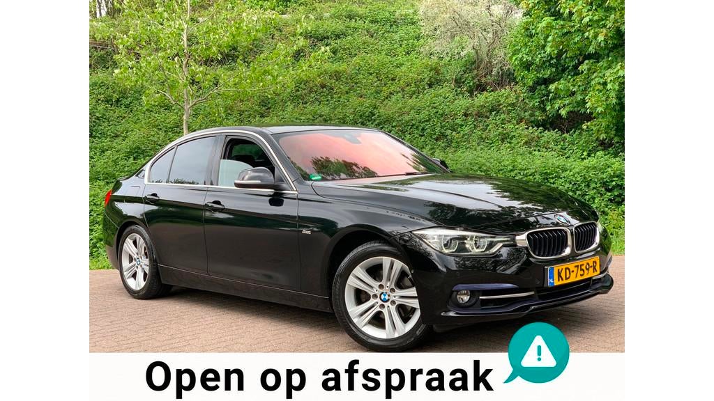 BMW 3-serie 318i Centennial High Executive AUT LEDER LUXE !, Automaat, Gebruikt, Euro 6, Zwart