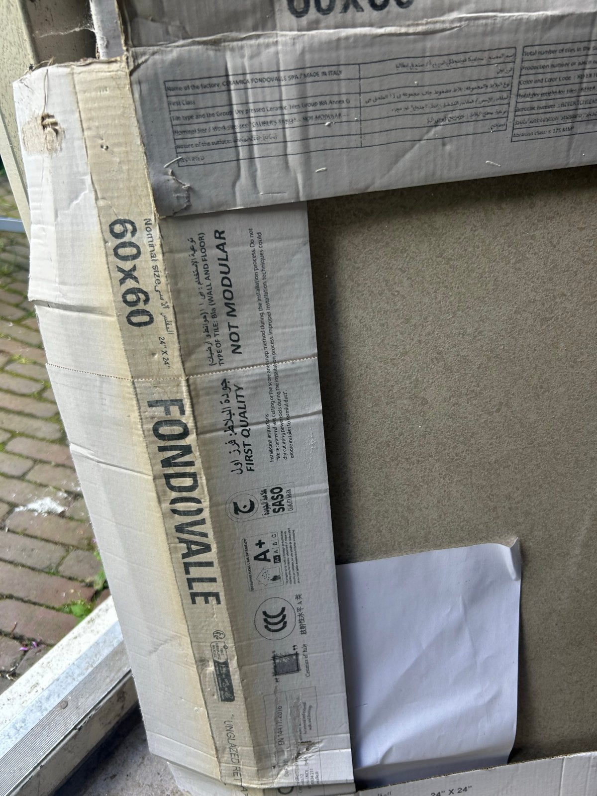 FONDOUVALLE Badkamertegels 60x60 cm - Nieuw in doos, 60 cm of meer, Keramiek, Nieuw, Ophalen of Verzenden