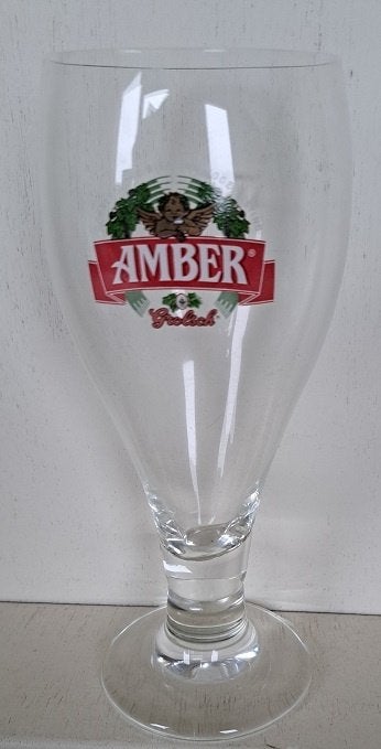 Grolsch Bierglas Amber, Verzamelen, Ophalen of Verzenden, Gebruikt, Glas of Glazen, Grolsch