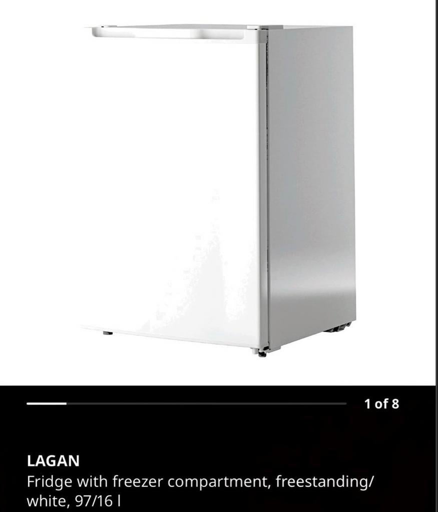 LAGAN Koelkast met vriesvak, vrijstaand/wit, 97/16 l, Ophalen of Verzenden, Zo goed als nieuw