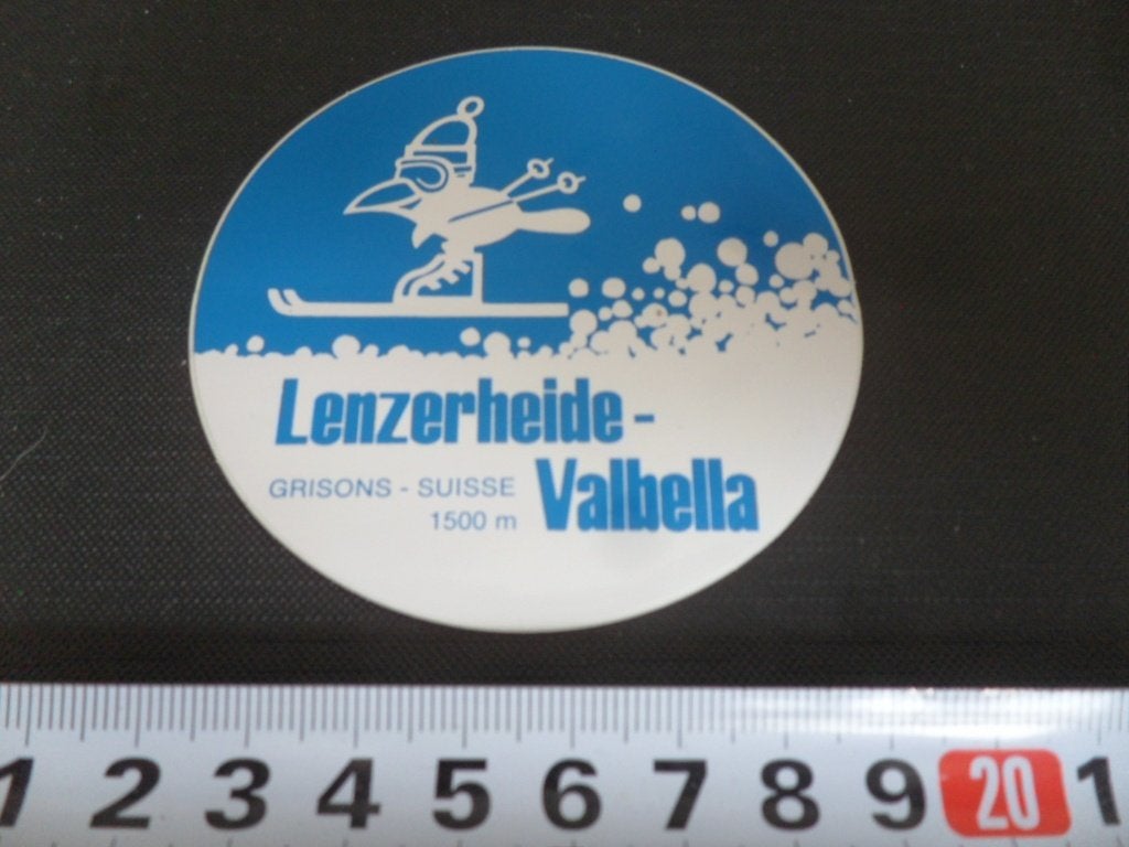 sticker zwitserland grisons lenzerheide - valbella skiën, Ophalen of Verzenden, Zo goed als nieuw
