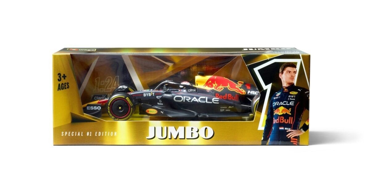 Max Verstappen Red Bull Racing F1 Auto 1:24 Jumbo Editie, Ophalen of Verzenden, Nieuw, Auto, Overige merken