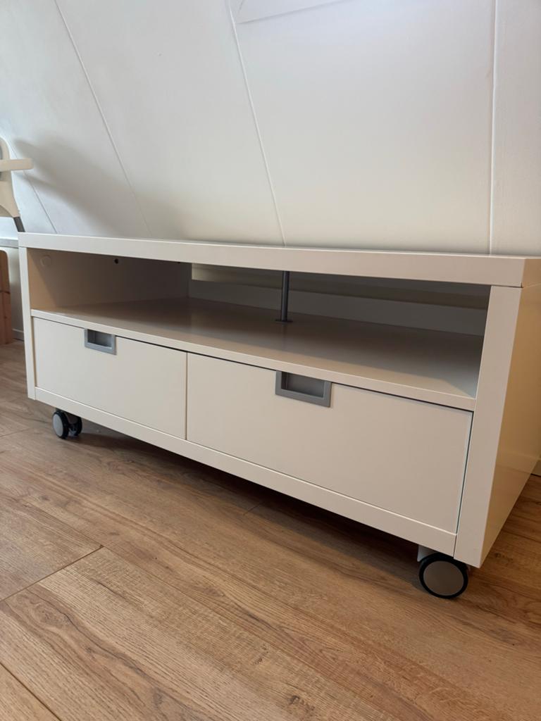 Witte ladekast/ tv meubel, Huis en Inrichting, Ophalen, Gebruikt, Minder dan 150 cm, Minder dan 100 cm