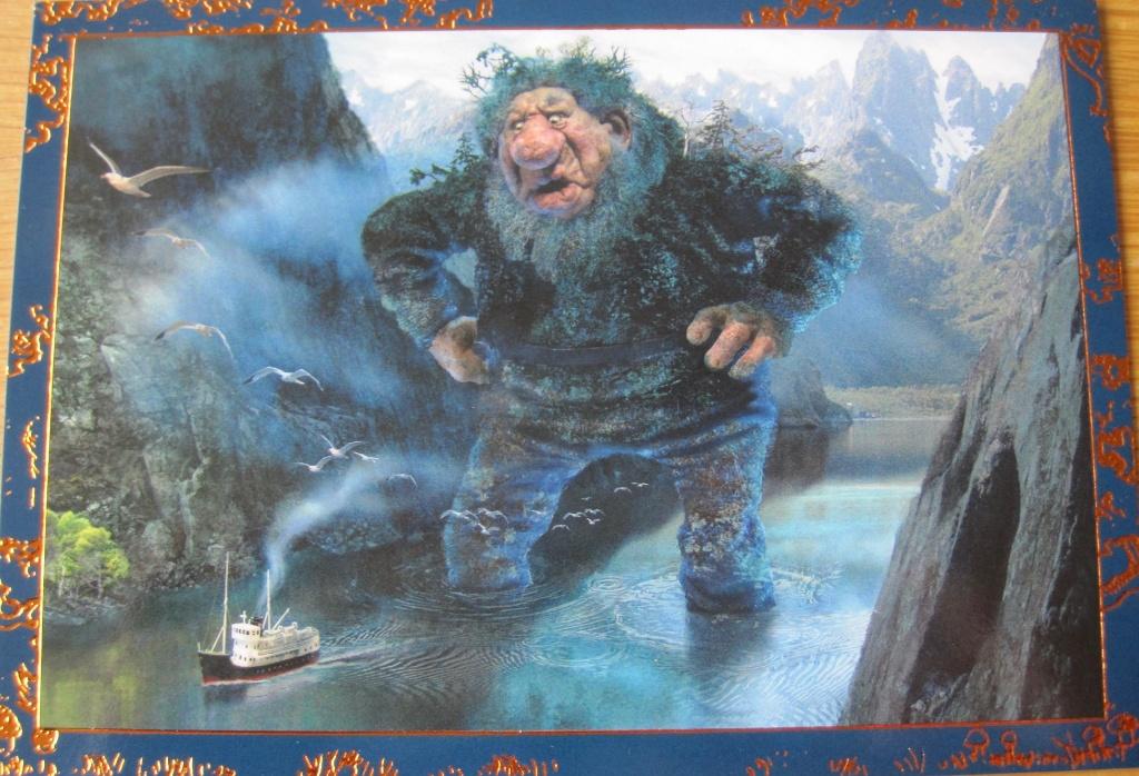 Een trol in de Trollfjorden door Ivar Rødigen, Verzenden, 1980 tot heden, Ongelopen, Overige thema's