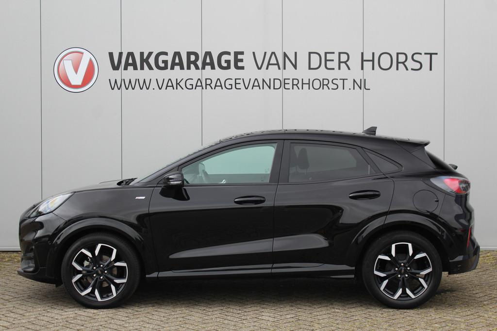 Ford Puma 1.0 EcoBoost Hybrid ST-Line X AUTOMAAT! Erg nette, 125 pk, Zwart, 665 kg, Bedrijf