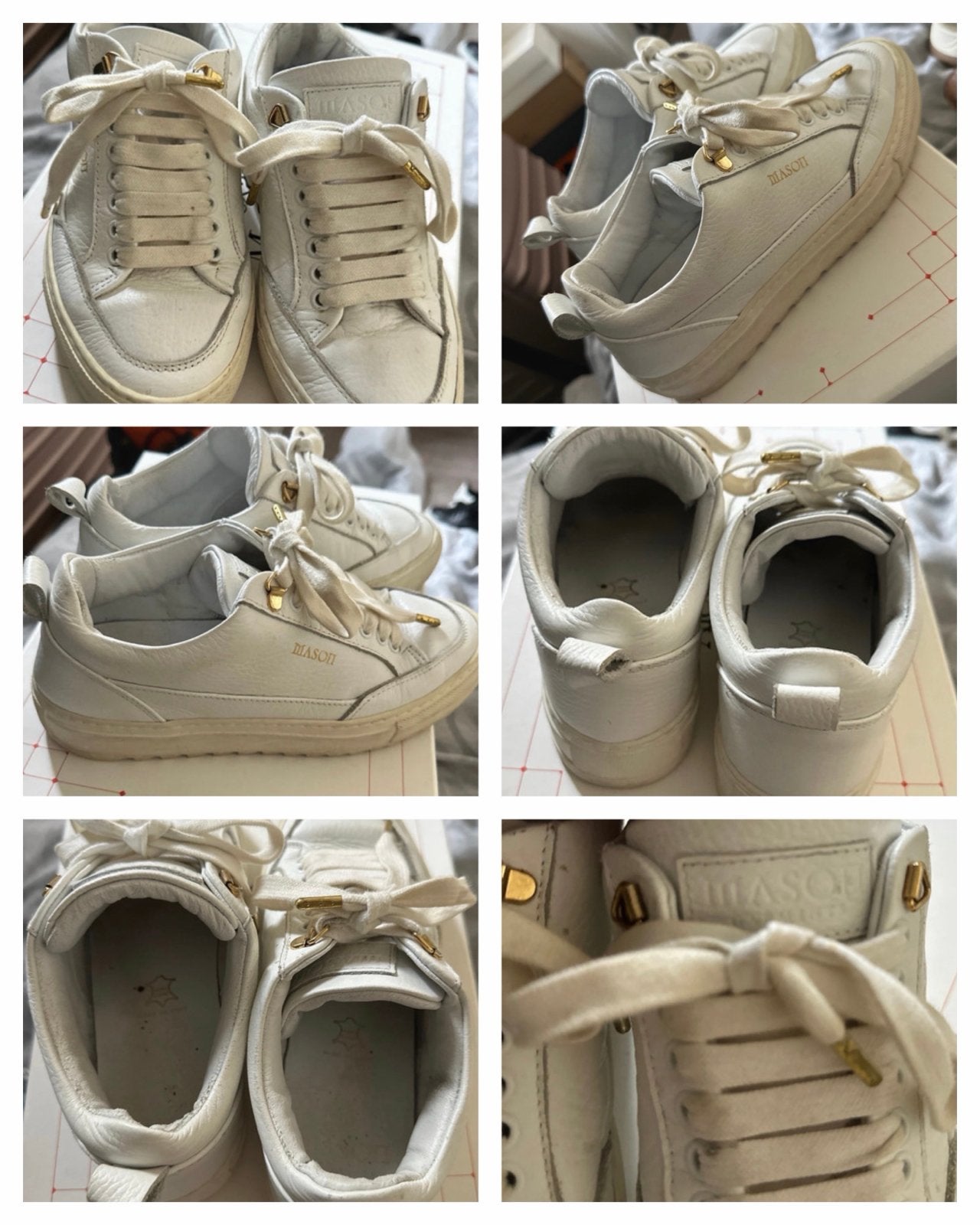 Mason Garments Sneakers Maat 37 - Wit, Kleding | Dames, Ophalen of Verzenden, Gedragen, Wit, Sneakers of Gympen