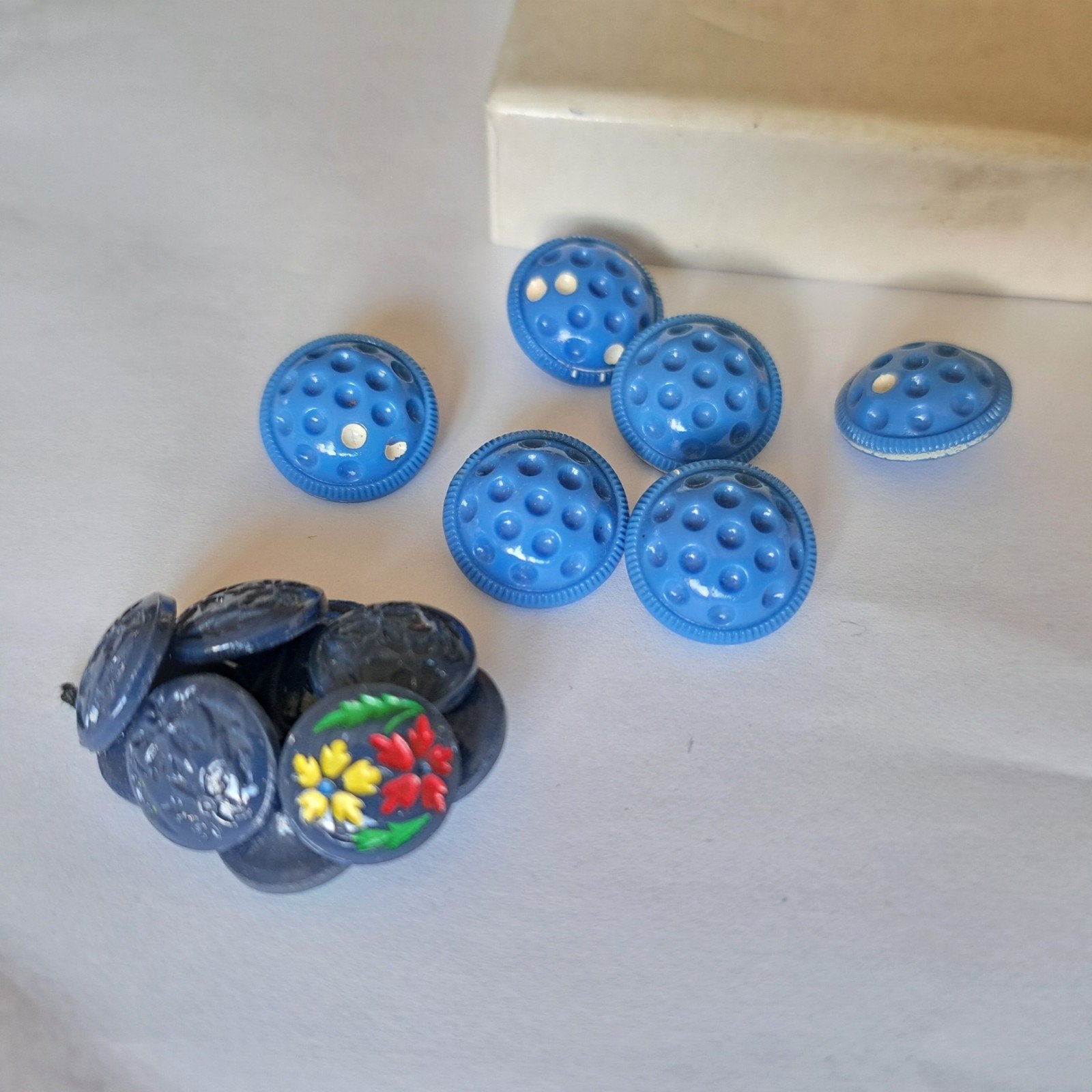 Antiek oude glas knoopjes knopen, Verzenden, Knoop of Knopen