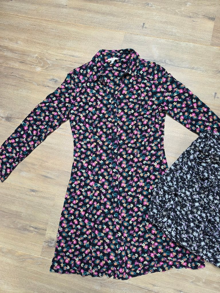 2 damesjurken, EDC maat 34 en Loavies maat XS – bloemenprint, Ophalen of Verzenden, Zo goed als nieuw, Maat 34 (XS) of kleiner