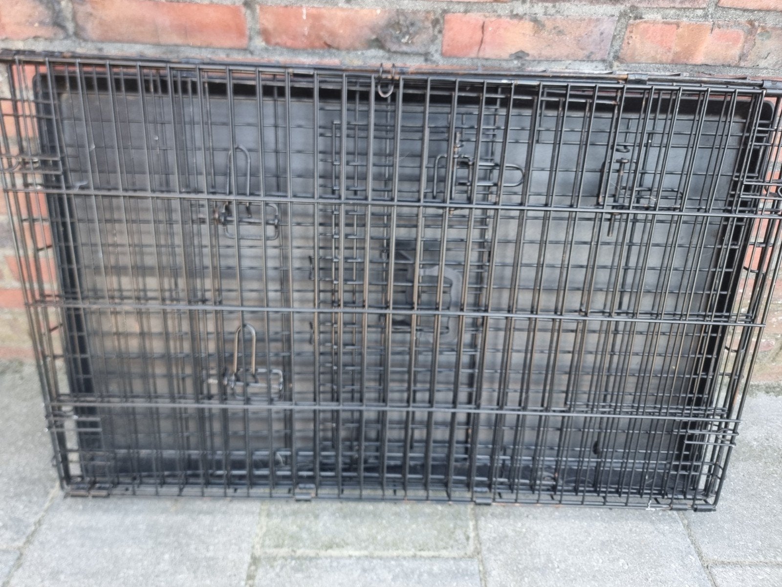 Bench 2-Deurs Zwart - Hondenbench - 92x57x64 cm, Ophalen