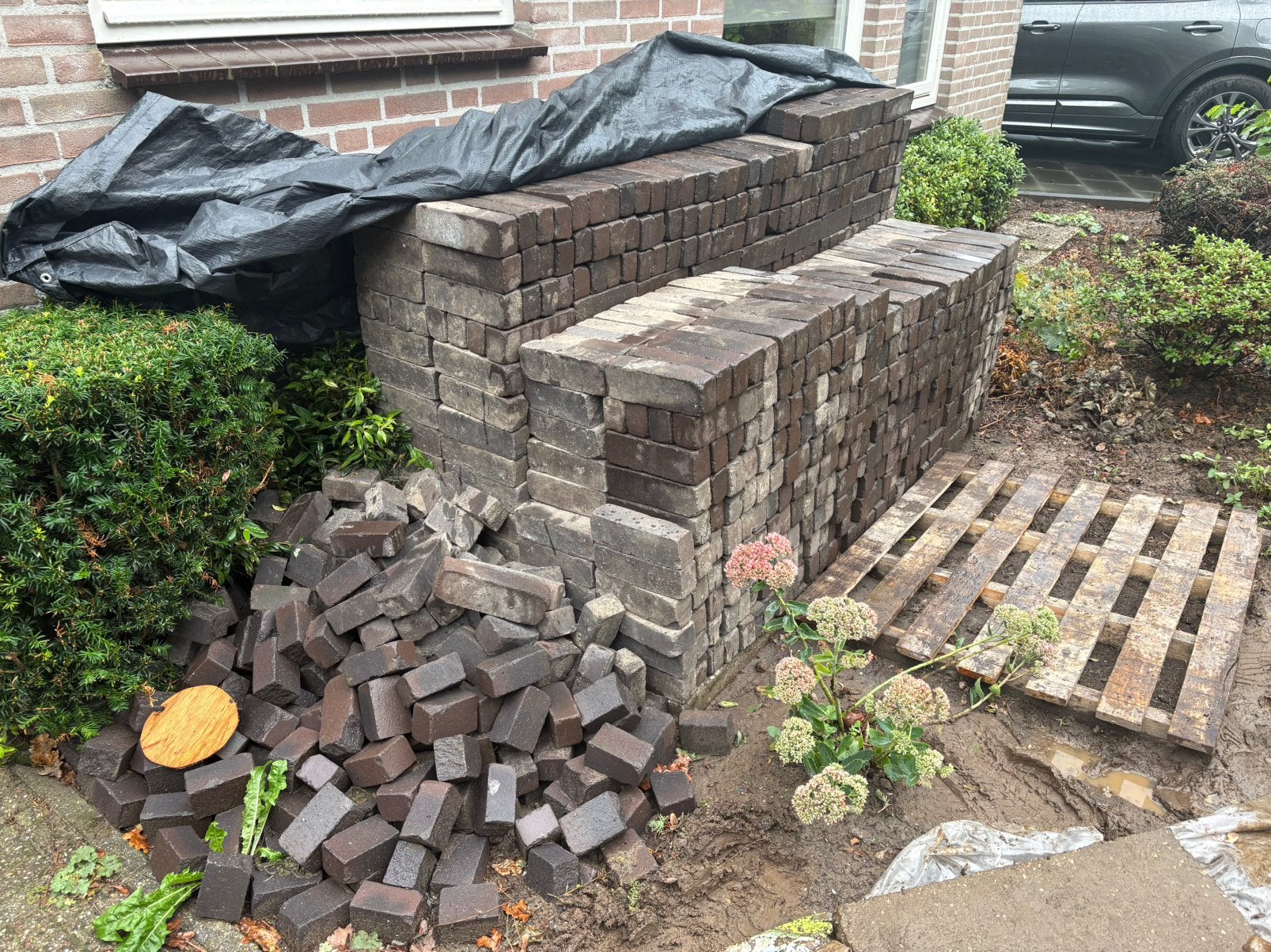 Waaltjes 20x5x7cm Paars Mangaan, Ophalen, Zo goed als nieuw, Beton, Klinkers