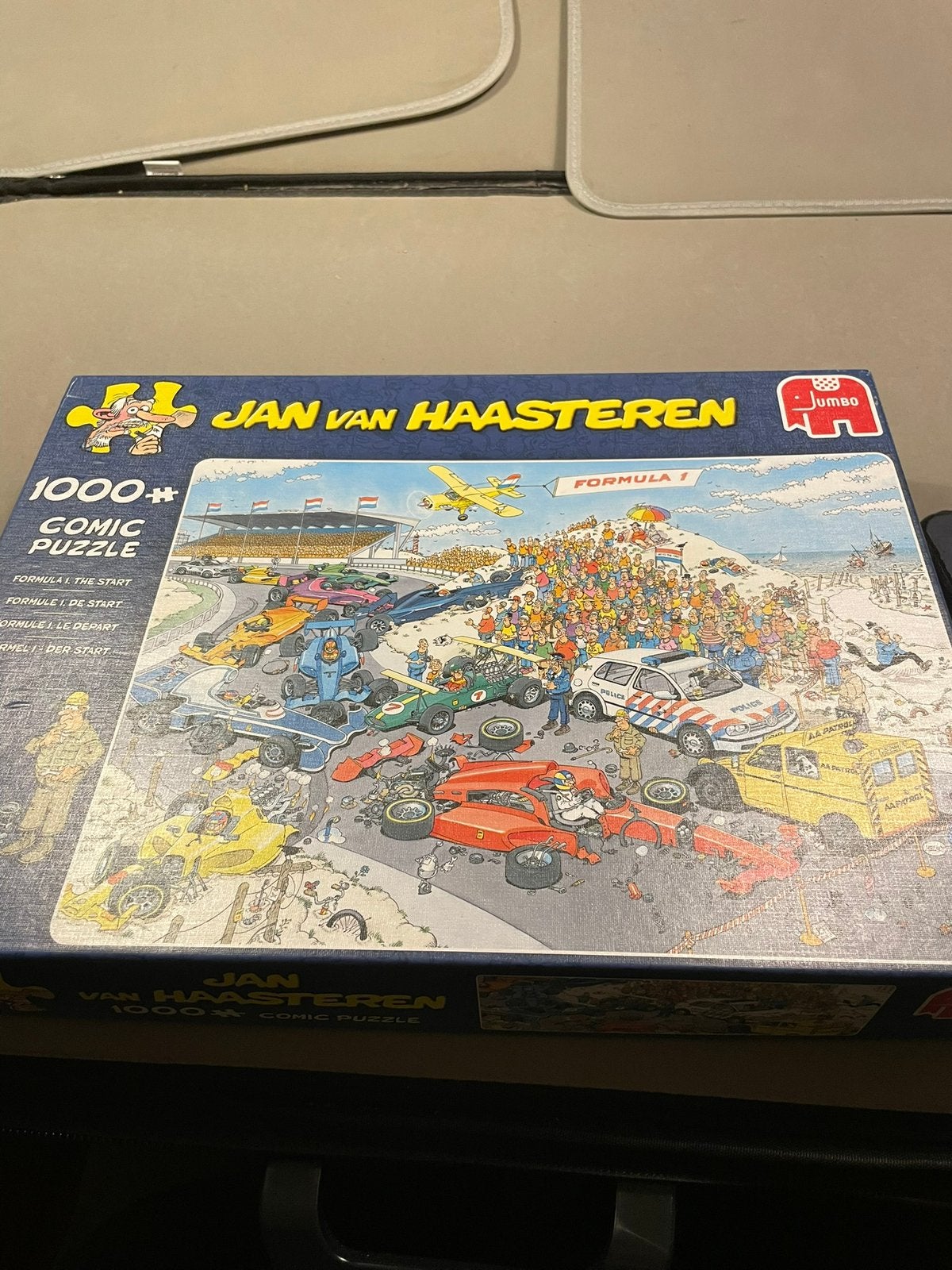 jan van haasteren formule 1 1000 stukjes, Ophalen, 500 t/m 1500 stukjes, Zo goed als nieuw