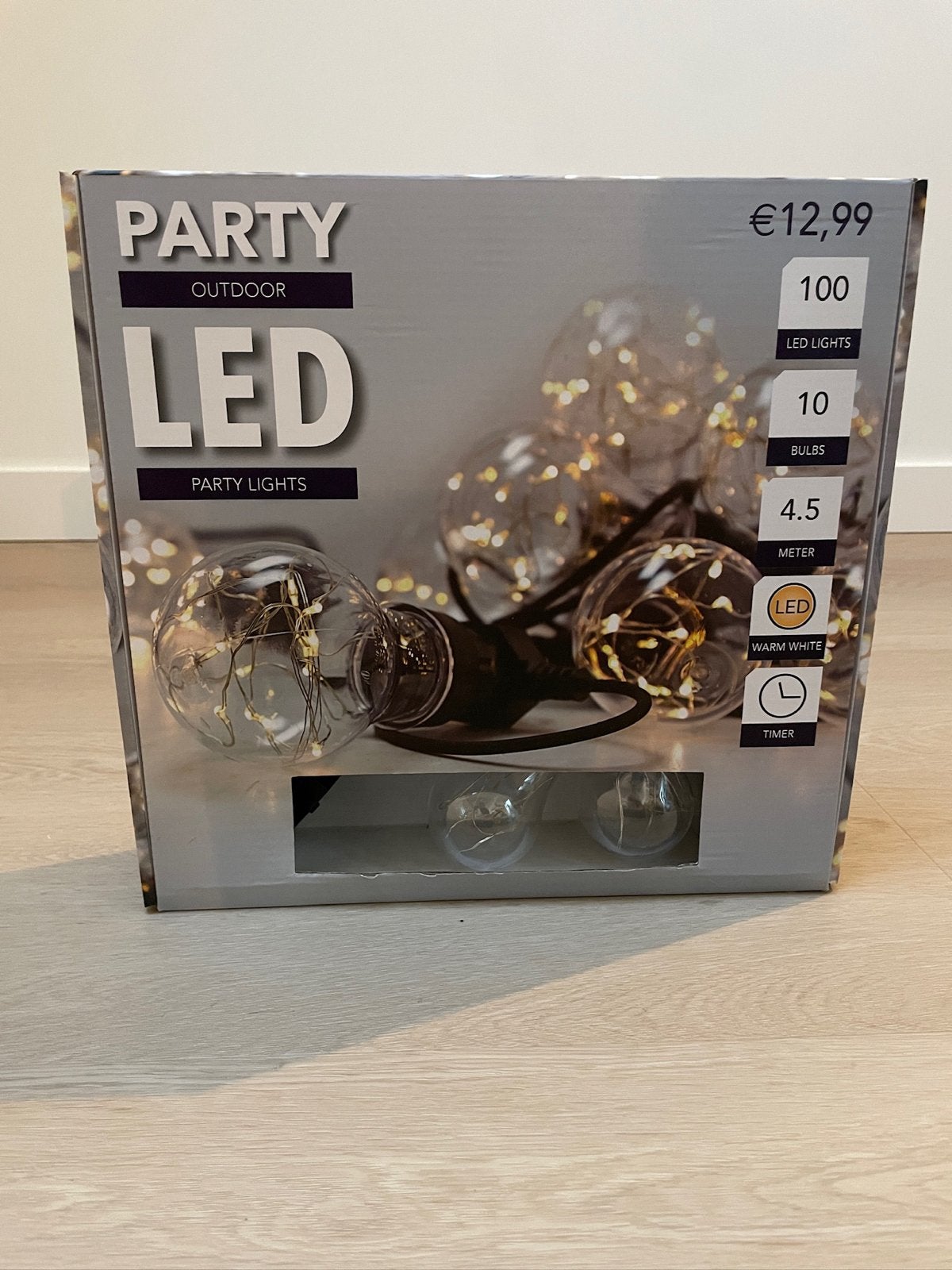 Party LED Verlichting - 10 Lampen, 4,5m - Binnen/Buiten, Waterbestendig, Ophalen of Verzenden, Nieuw
