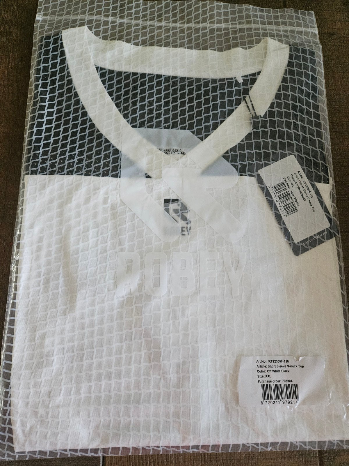 Robey Tennisshirt - Short Sleeve V-neck Top, Wit, Maat 46/48 (XL) of groter, Nieuw, Ophalen of Verzenden