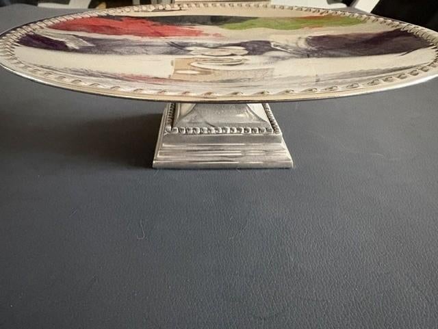 taart plateau op voet verzilverd 2 stuks samen, Ophalen of Verzenden, Zo goed als nieuw