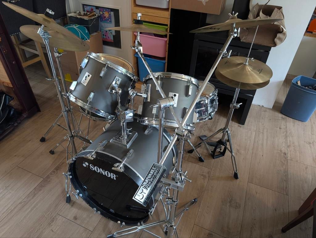 Sonor Performer Drumstel met Zildjian bekkens, Muziek en Instrumenten, Drumstellen en Slagwerk, Ophalen, Gebruikt, Sonor
