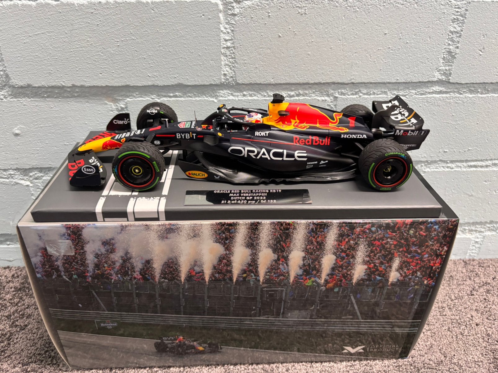 Max verstappen RB19 zandvoort 2023 1:18 model, Ophalen of Verzenden, Zo goed als nieuw, Formule 1