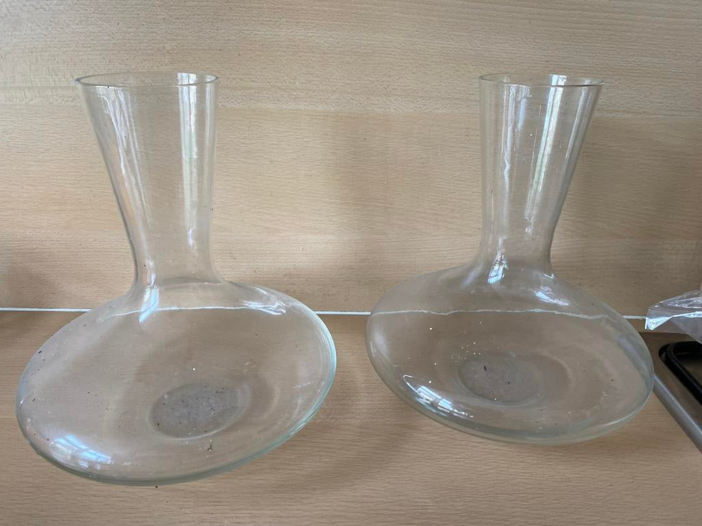 Glazen vazen vaas ufo set van 2, Ophalen of Verzenden