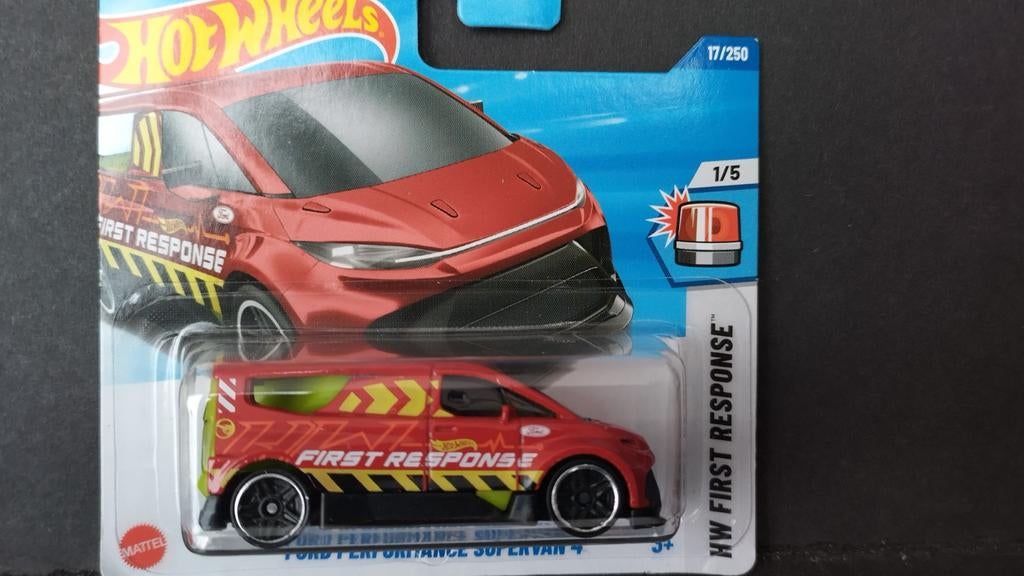 Ford Transit Supervan 1:64 Hotwheels Treasure Hunt Pol, 1186 MJ 1 NL, Auto, Nieuw, Ophalen of Verzenden
