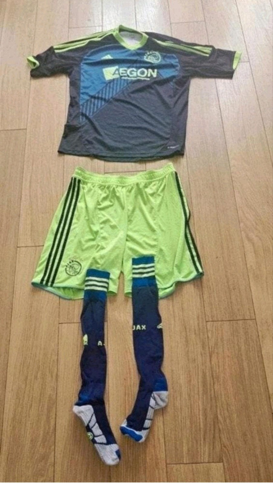 Ajax Adidas groen set, Maat L, Ophalen of Verzenden, Zo goed als nieuw, Set