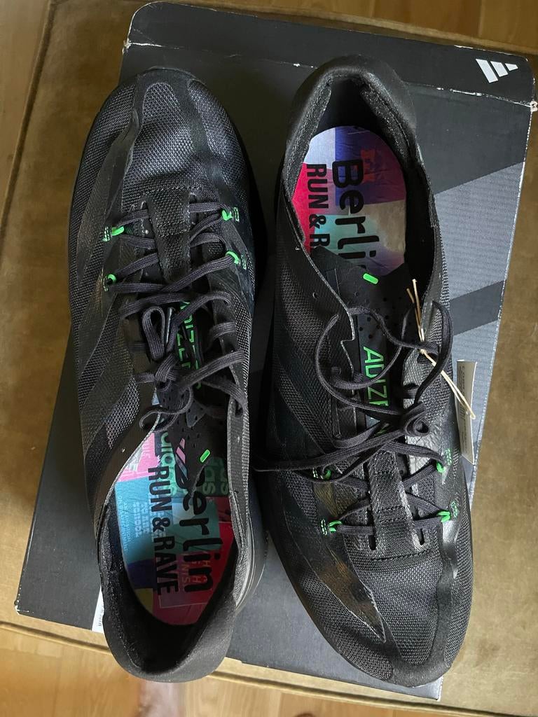 Adidas Adizero Adios Pro 3 M Hardloopschoenen Zwart, Adidas, Hardloopschoenen, Ophalen of Verzenden, Zo goed als nieuw