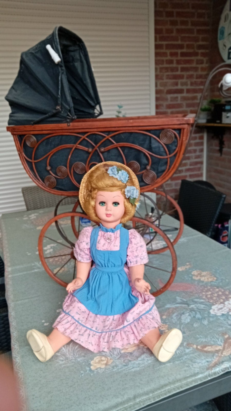 Kinderwagentje met antieke pop, Ophalen of Verzenden