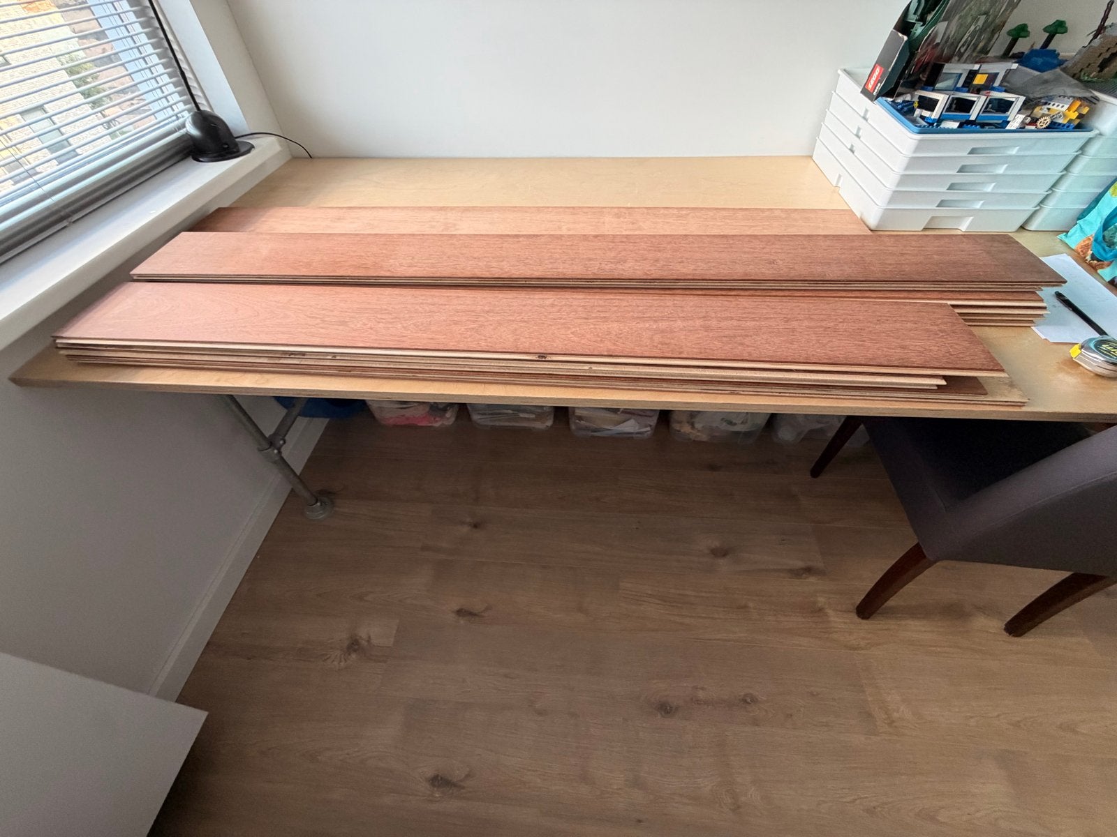 Kempas Microvelli Vloerdelen - Zo goed als nieuw, Ophalen, Vloerdelen of -planken, Zo goed als nieuw, Minder dan 5 m²