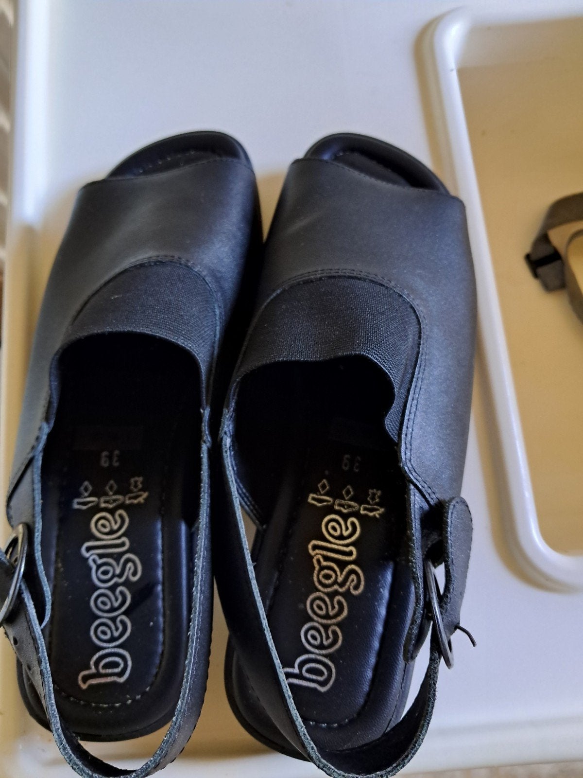 dames schoenen  maat 39, Ophalen of Verzenden, Zo goed als nieuw, Zwart, Sandalen of Muiltjes