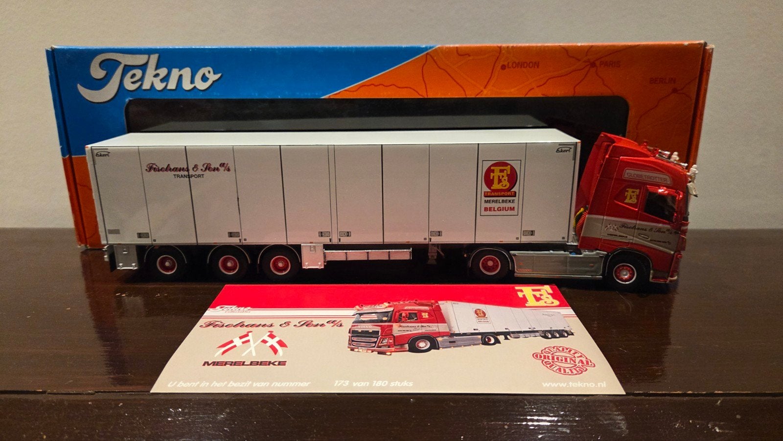 Fisotrans - Volvo Fh4 met Ekeri - Tekno, Ophalen of Verzenden, Zo goed als nieuw, Bus of Vrachtwagen, Tekno