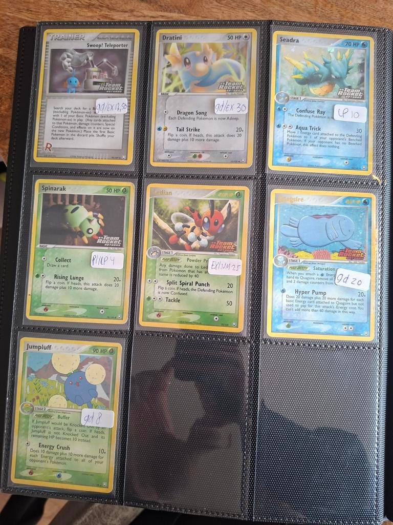 Team rocket returns stamped pokemon kaarten en holo, Ophalen of Verzenden, Zo goed als nieuw, Meerdere kaarten