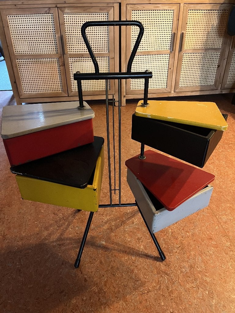 Originele modernistische naaidoos JOOS TEDERS, Antiek en Kunst, Ophalen