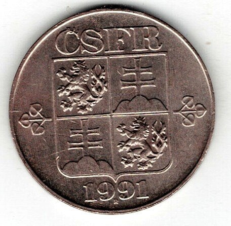 26-1838 Czechoslovakije 5 krone 1991, Ophalen of Verzenden, Overige landen, Losse munt