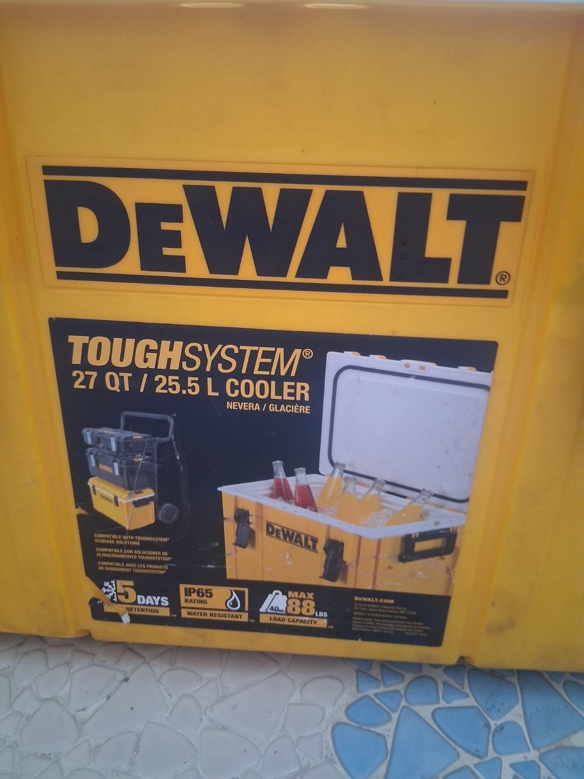 Dewalt ToughSystem Koelbox 25.5L - Robuust en Efficiënt, Ophalen of Verzenden, Gebruikt, Koelbox, Koelelement