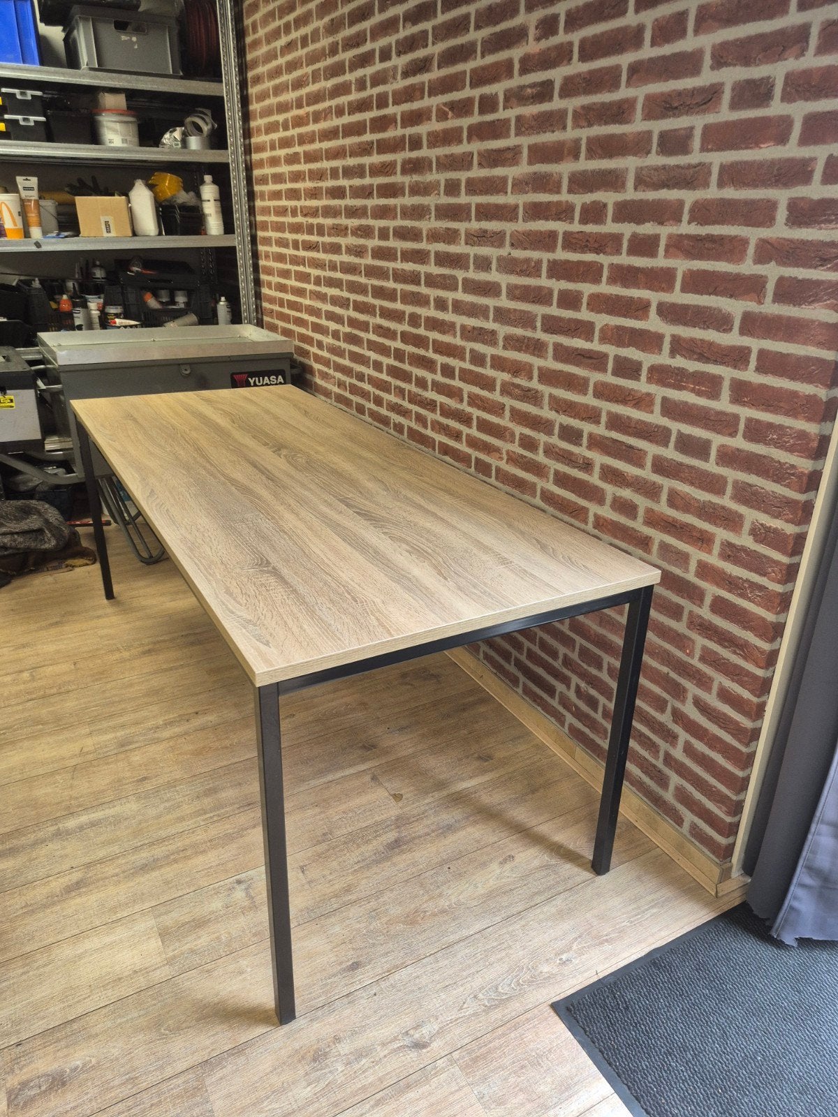 Robuuste eettafel/werktafel/kantinetafel 200x80, Gebruikt, 200 cm of meer, 50 tot 100 cm, Modern industrieel