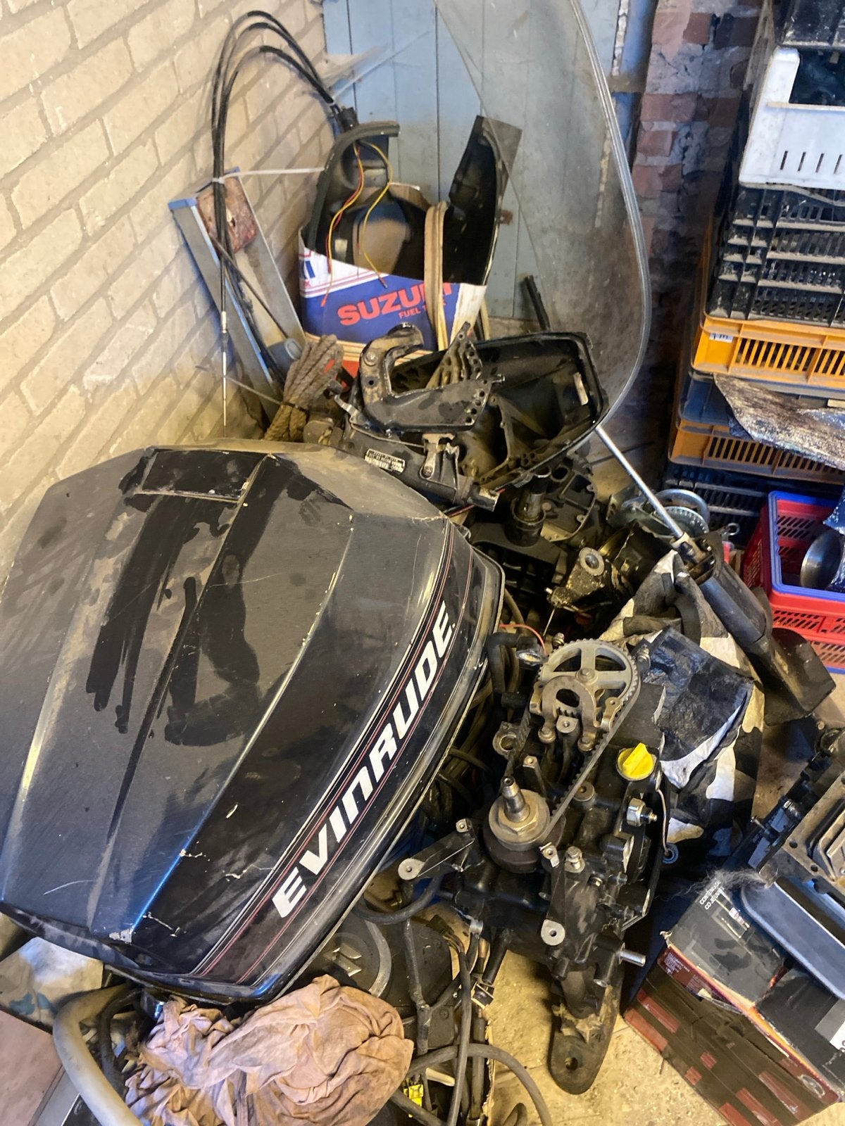 Evinrude V4, Suzuki DF30, Evinrude 15pk 4-takt onderdelen, Ophalen of Verzenden, Gebruikt, Motor en Techniek