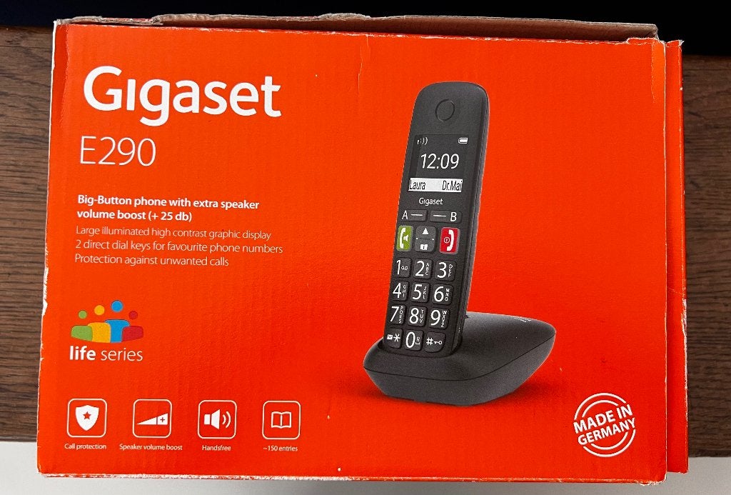 Vaste telefoon gigaset E290, Telecommunicatie, Vaste telefoons | Handsets en Draadloos, Ophalen of Verzenden, Gebruikt, 1 handset