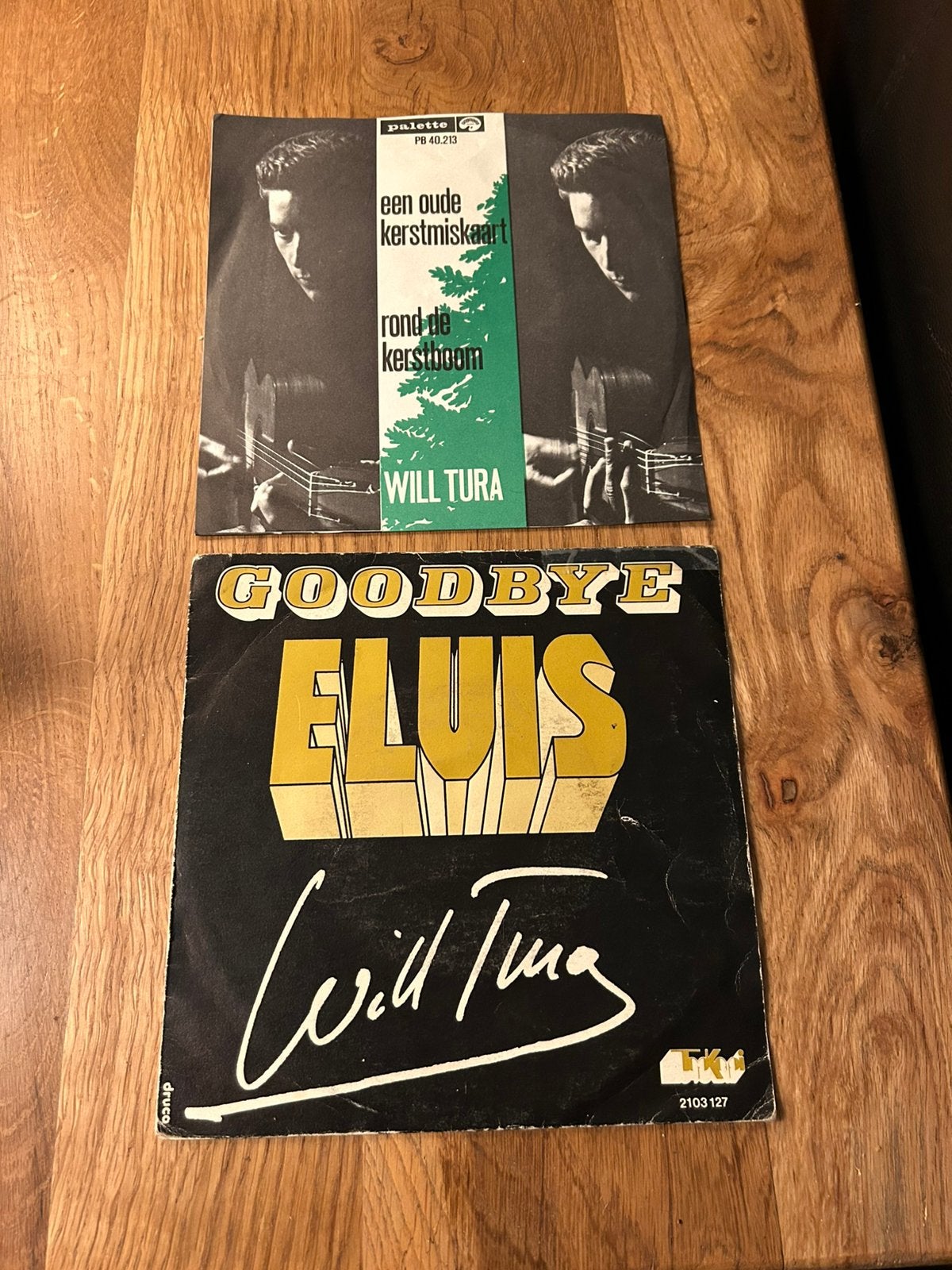 2 OUDE SINGLES VAN WILL TURA, 7 inch, Ophalen of Verzenden, Zo goed als nieuw, Beschermende buitenhoes