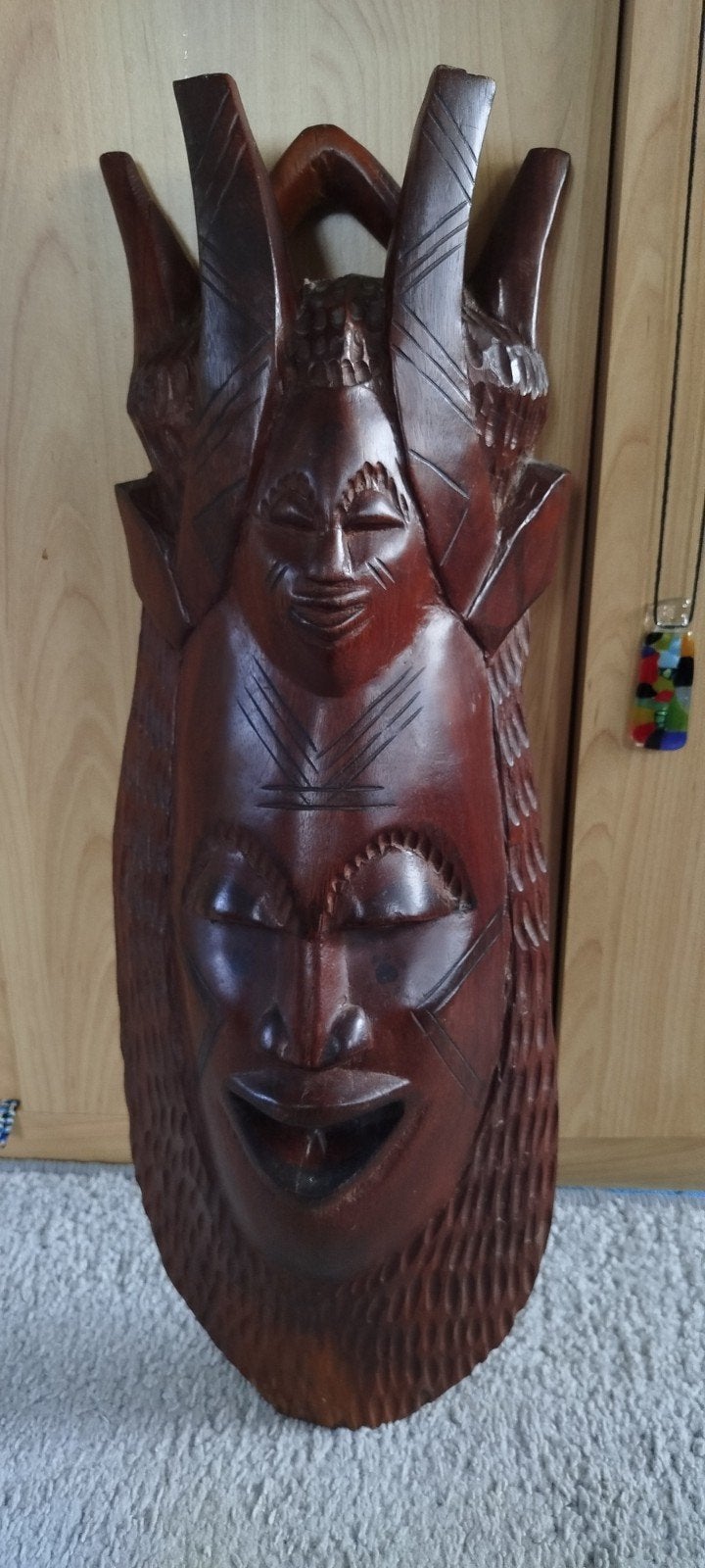 Houten masker., Ophalen of Verzenden, Hout