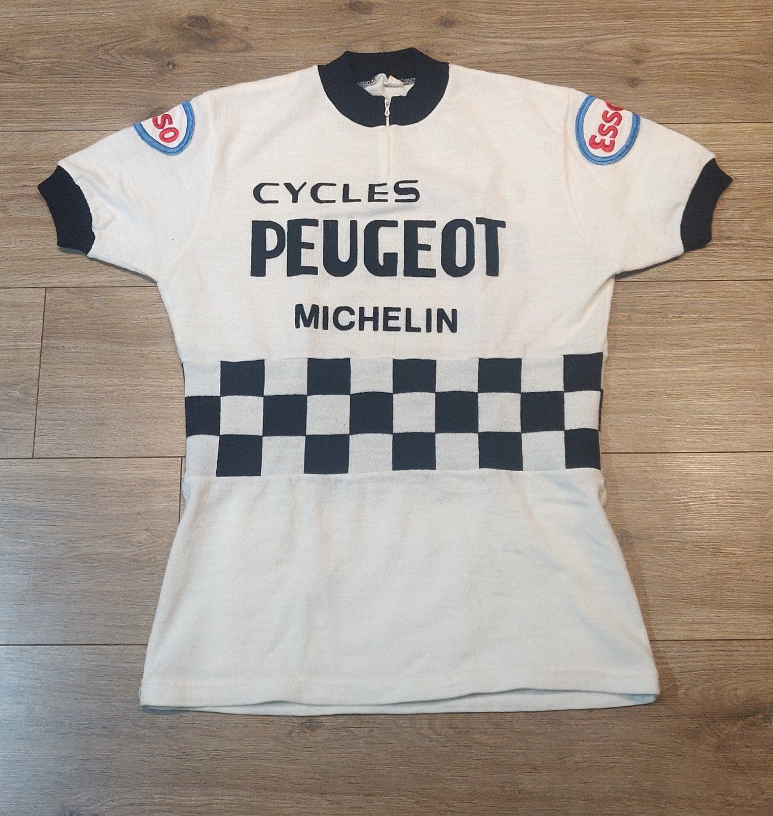 Wielershirt Peugeot Michelin Esso "wol", Ophalen of Verzenden, Zo goed als nieuw, Kleding