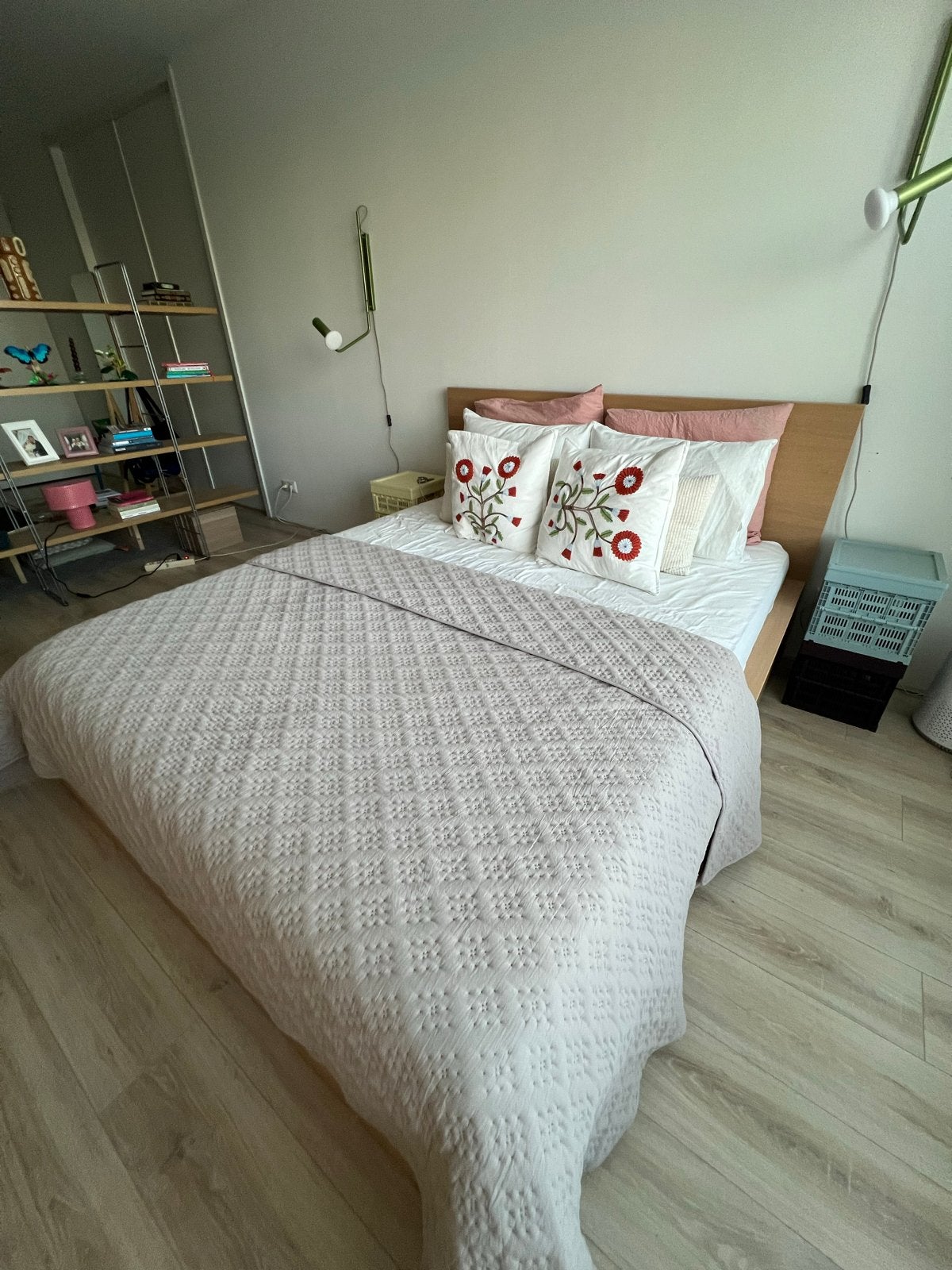 IKEA Malm bedframe 160x200 met 4 lades en lattenbodem, Ophalen, Tweepersoons, Zo goed als nieuw, 200 cm