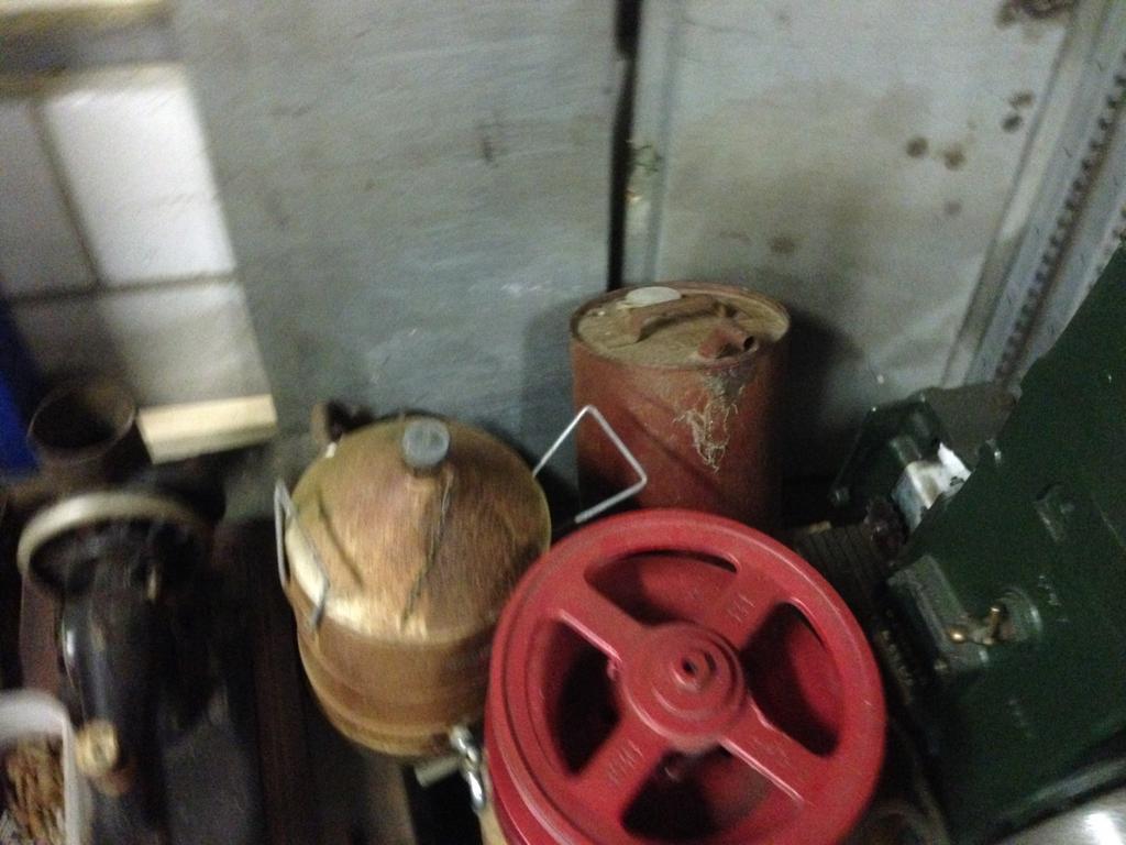Ouderwetse oliekannen blikken vintage antiek, Ophalen of Verzenden, Gebruikt, Overige
