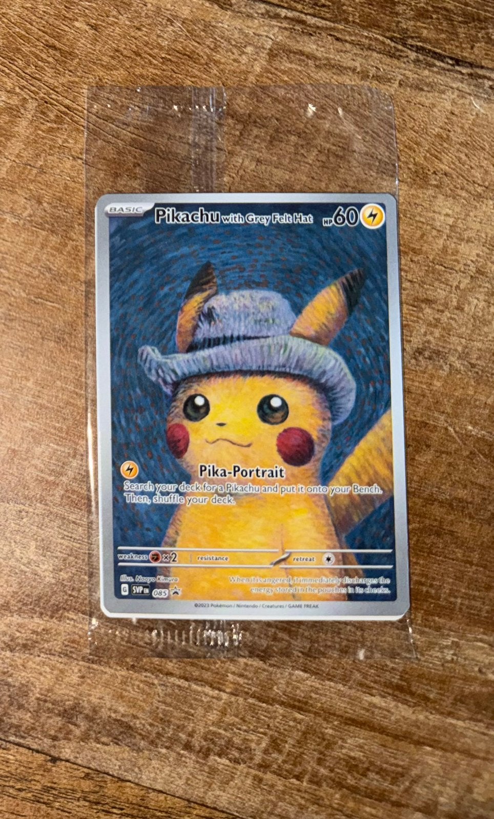 Pikachu with Grey Felt Hat (van Gogh promo 085) - Sealed, Ophalen, Nieuw, Losse kaart