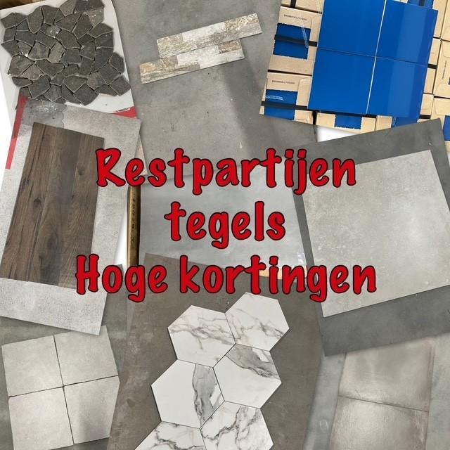 Restpartijen tegels, zie adv.