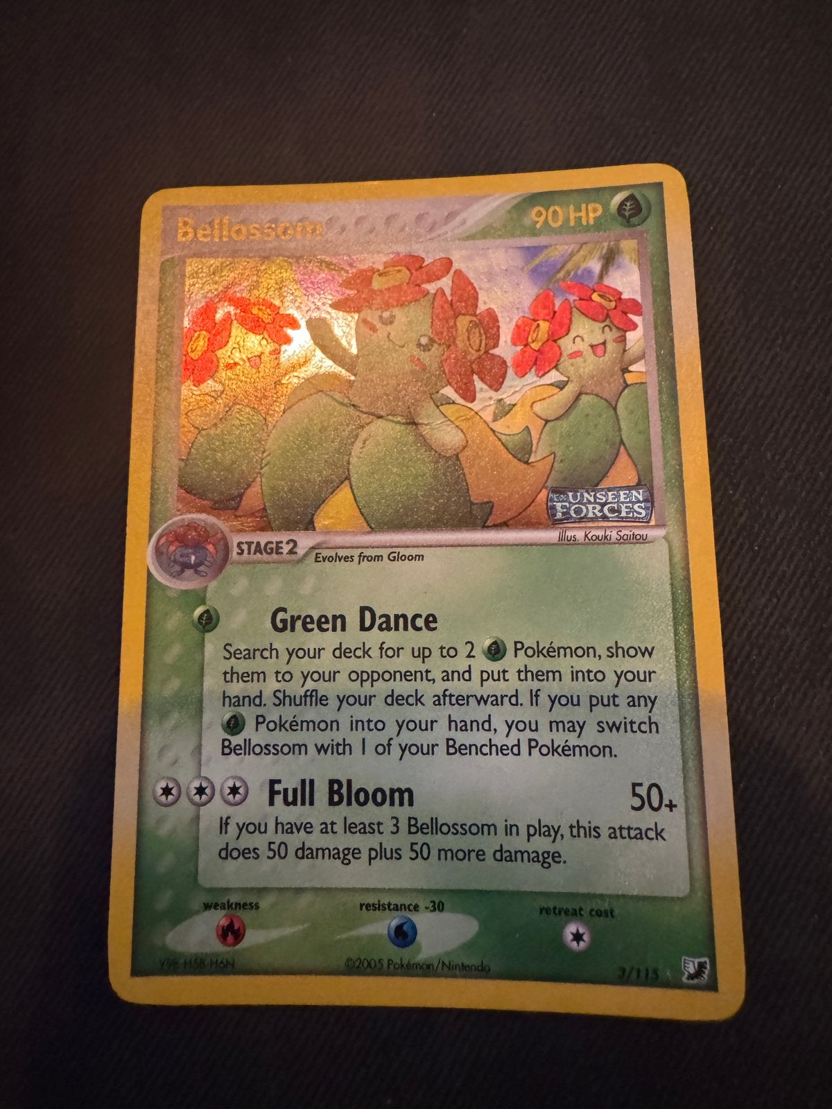 Bellossom 3/115 reverse holo EX Unseen Forces Pokemon kaart, Verzenden, Zo goed als nieuw