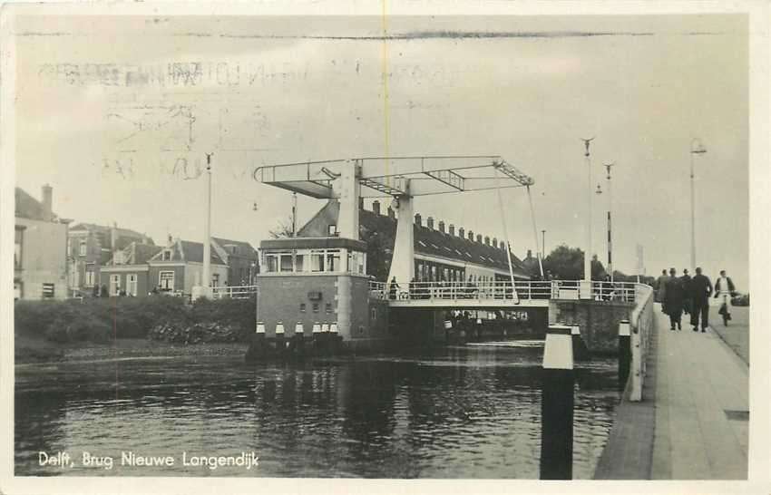 300-390-051 Delft Brug Nieuwe Langendijk, Verzenden, Voor 1920, Zuid-Holland