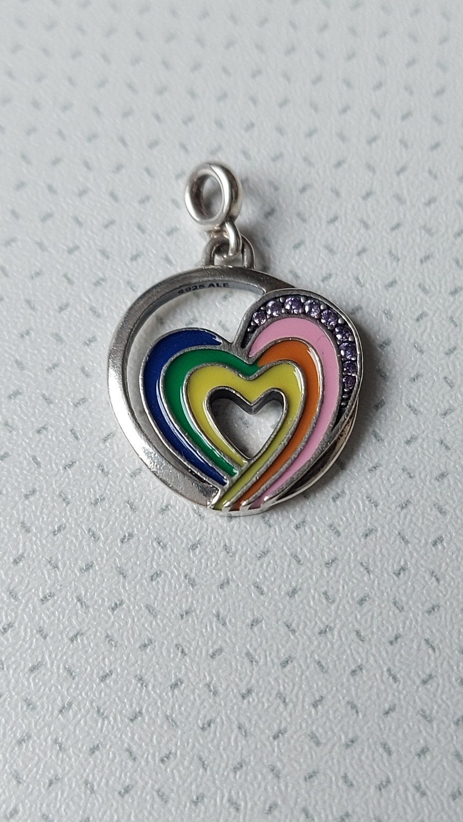 Originele Pandora Me bedel medaillon hart / harten, Pandora, Ophalen of Verzenden, Zo goed als nieuw, Zilver
