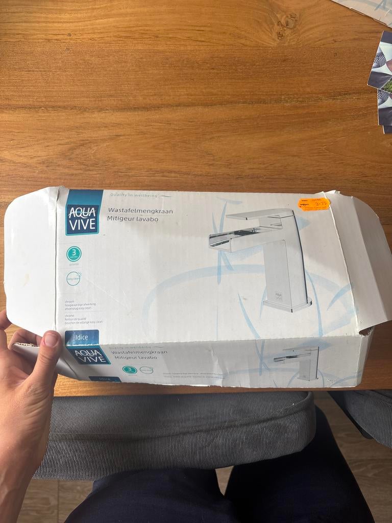 Aqua Vive Wastafelmengkraan Idice Chroom, Verzenden, Nieuw, Chroom, Kraan