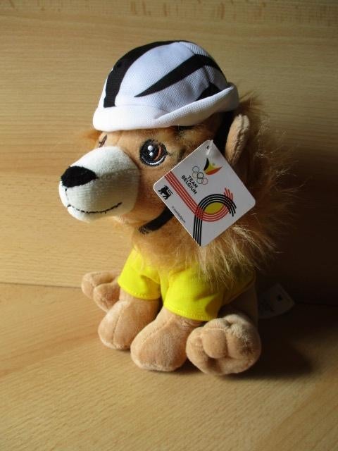 Olympische Spelen Team Belgie Mascotte Leeuw pluche  21cm, Ophalen of Verzenden, Nieuw, Overige typen